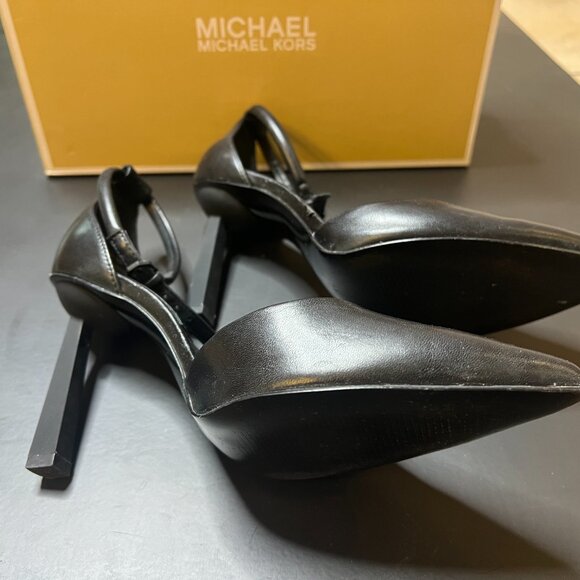 ALDO Black Leather Strap Heels — Size 6.5 - Picture 5 of 5